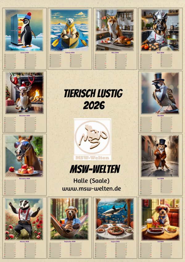 Kalender 2026 - Tierisch lustig – Bild 2